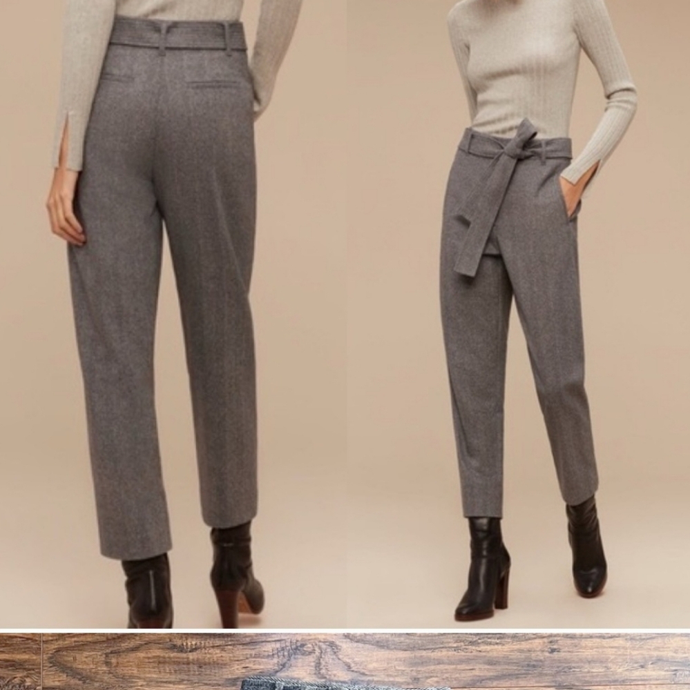 Aritzia Charcoal Cropped Pants